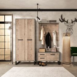 Dulap Tempo Kondela Baria 2D (Sand Oak/Gray) Thumb