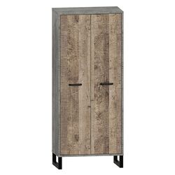 Dulap Tempo Kondela Baria 2D (Sand Oak/Gray)