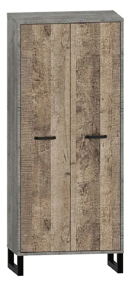 Dulap Tempo Kondela Baria 2D (Sand Oak/Gray)