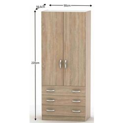 Шкаф Tempo Kondela Betty 2 BE02-001-00 (Sonoma Oak) Thumb