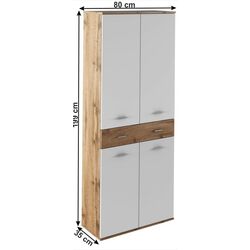 Шкаф Mobhaus Cyril Typ 1 (Wotan Oak/White) Thumb