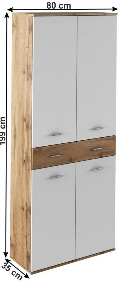 Шкаф Mobhaus Cyril Typ 1 (Wotan Oak/White)
