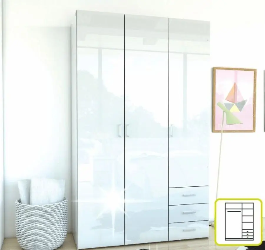 Шкаф Mobhaus Gwen 70427 (White Extra High Gloss)