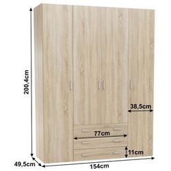 Dulap Mobhaus Gwen 70429 (Sonoma Oak) Thumb