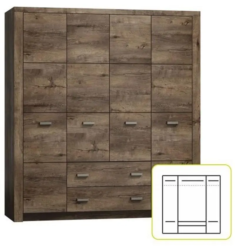 Dulap Tempo Kondela Infinity I-18 (Ash Dark)