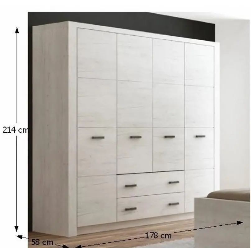 Шкаф Tempo Kondela Infinity I-18 (Ash White)