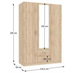 Dulap Mobhaus Invita cu oglinda (Sonoma Oak) Thumb