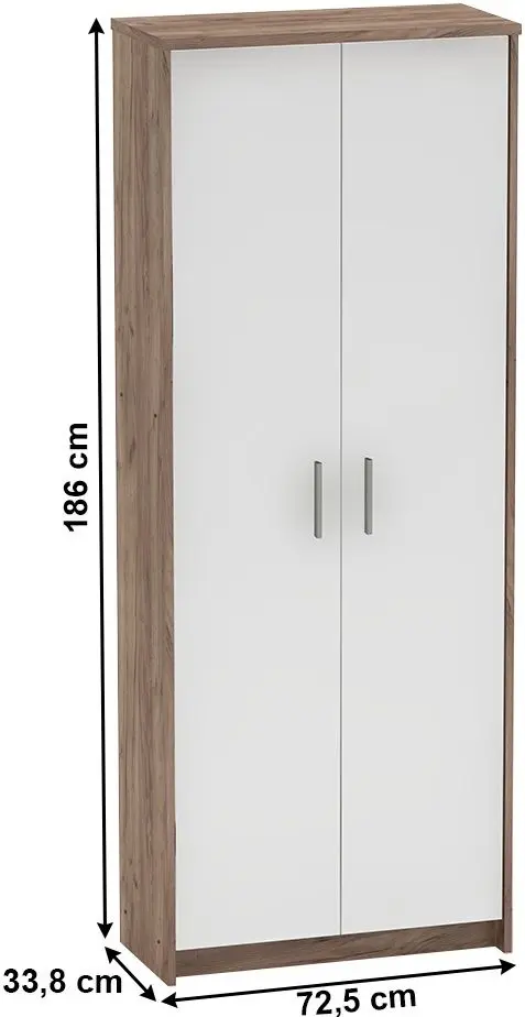 Шкаф Mobhaus Johan 2 New 05 (Kraft Dunkel/White)