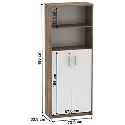 Etajera Mobhaus Johan 2 New 10 (Kraft Dunkel/White) Thumb