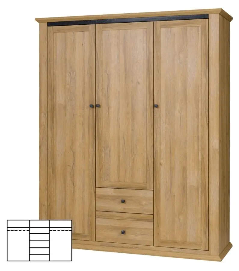 Dulap Mobhaus Leon MZ3 (Grand Oak)