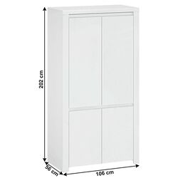 Dulap Mobhaus Lindy 4D (White Gloss) Thumb