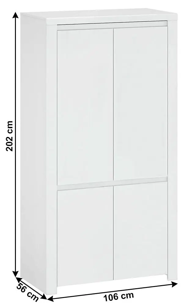 Dulap Mobhaus Lindy 4D (White Gloss)