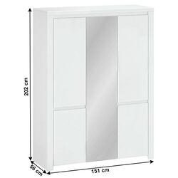 Dulap Mobhaus Lindy 5D (White Gloss) Thumb