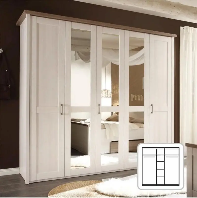 Шкаф Tempo Kondela Lumera (White Pine/Sonoma Oak Truffle)