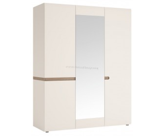 Шкаф Mobhaus Lynatet Typ 22 (White Extra High Gloss/Sonoma Oak Truffle Dark)