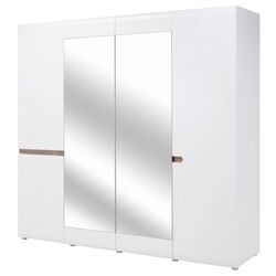 Dulap Mobhaus Lynatet Typ 23 (White Extra High Gloss/Sonoma Oak Truffle Dark) Thumb
