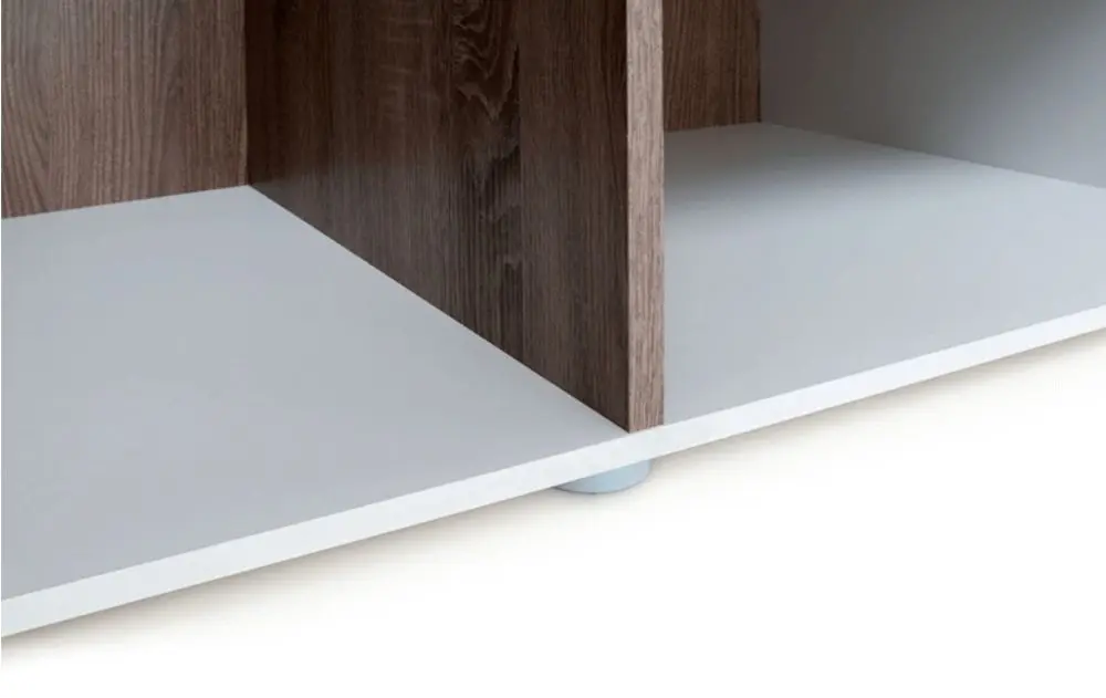 Dulap Mobhaus Lynatet Typ 23 (White Extra High Gloss/Sonoma Oak Truffle Dark)