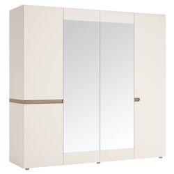 Dulap Mobhaus Lynatet Typ 23 (White Extra High Gloss/Sonoma Oak Truffle Dark)