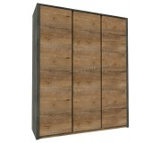 Dulap Mobhaus Montana S3D (Lefkas Oak Dark/Gray Smooth)