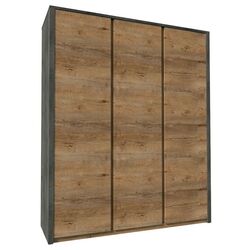 Шкаф Mobhaus Montana S3D (Lefkas Oak Dark/Gray Smooth)