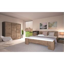 Шкаф Mobhaus Montana S3D (Lefkas Oak Dark/Gray Smooth) Thumb