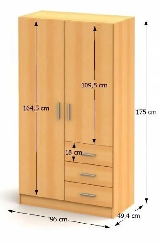 Шкаф Mobhaus Nena Typ 1 (Beech) - 2