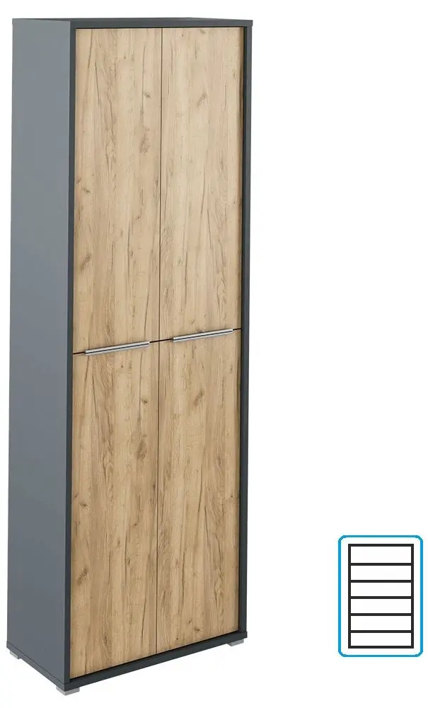 Dulap Tempo Kondela Rioma New Typ 05 (Graphite/Artisan Oak)