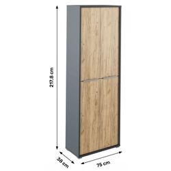 Dulap Tempo Kondela Rioma New Typ 05 (Graphite/Artisan Oak) Thumb