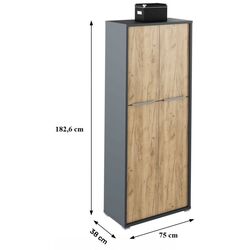 Dulap Tempo Kondela Rioma New Typ 07 (Graphite/Artisan Oak) Thumb