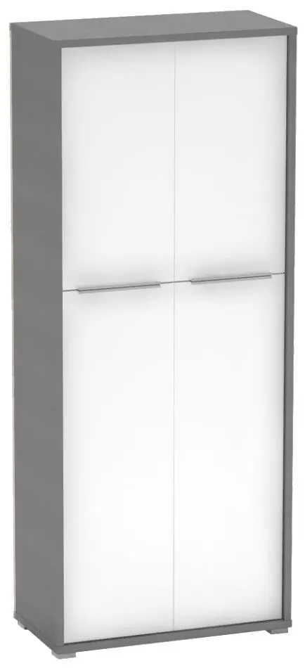 Шкаф Tempo Kondela Rioma New Typ 07 (Graphite/White)