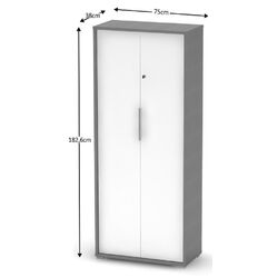 Шкаф Tempo Kondela Rioma New Typ 31 (Graphite/White) Thumb