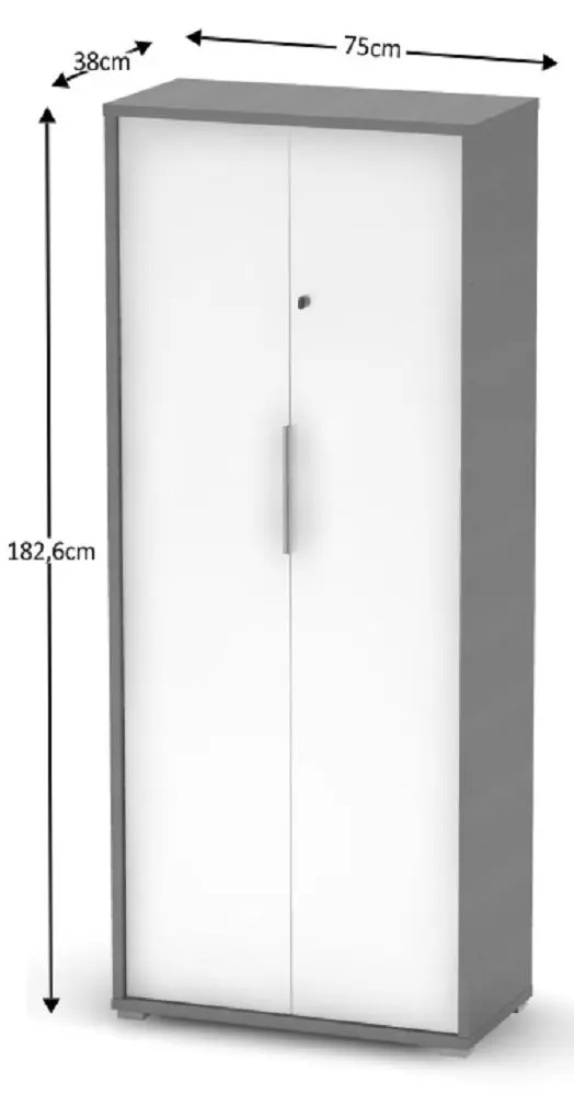 Шкаф Tempo Kondela Rioma New Typ 31 (Graphite/White)