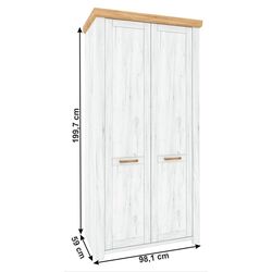 Dulap Tempo Kondela Sudbury F (Craft Oak Golden/Craft Oak White) Thumb