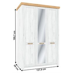 Dulap Tempo Kondela Sudbury H (Craft Oak Golden/Craft Oak White) Thumb
