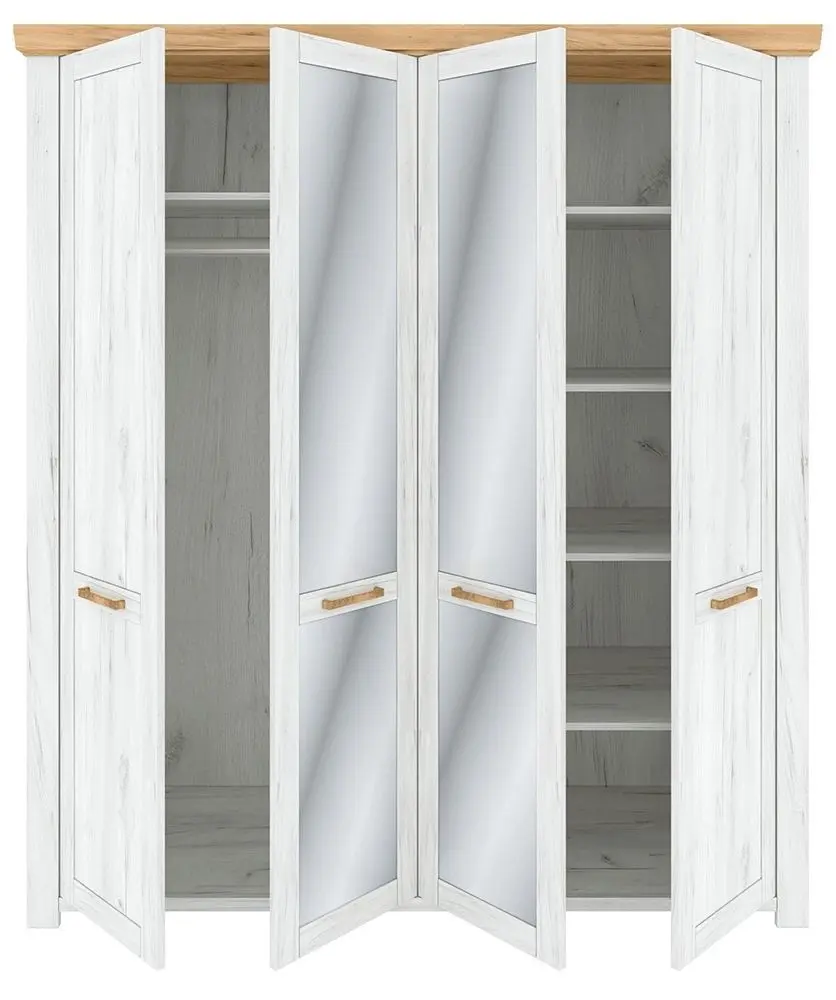 Шкаф Tempo Kondela Sudbury Q (Craft Oak Golden/Craft Oak White)