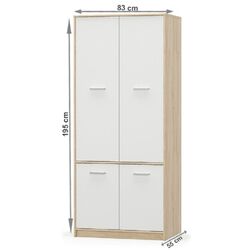 Шкаф Mobhaus Teyo (White/Sonoma Oak) Thumb