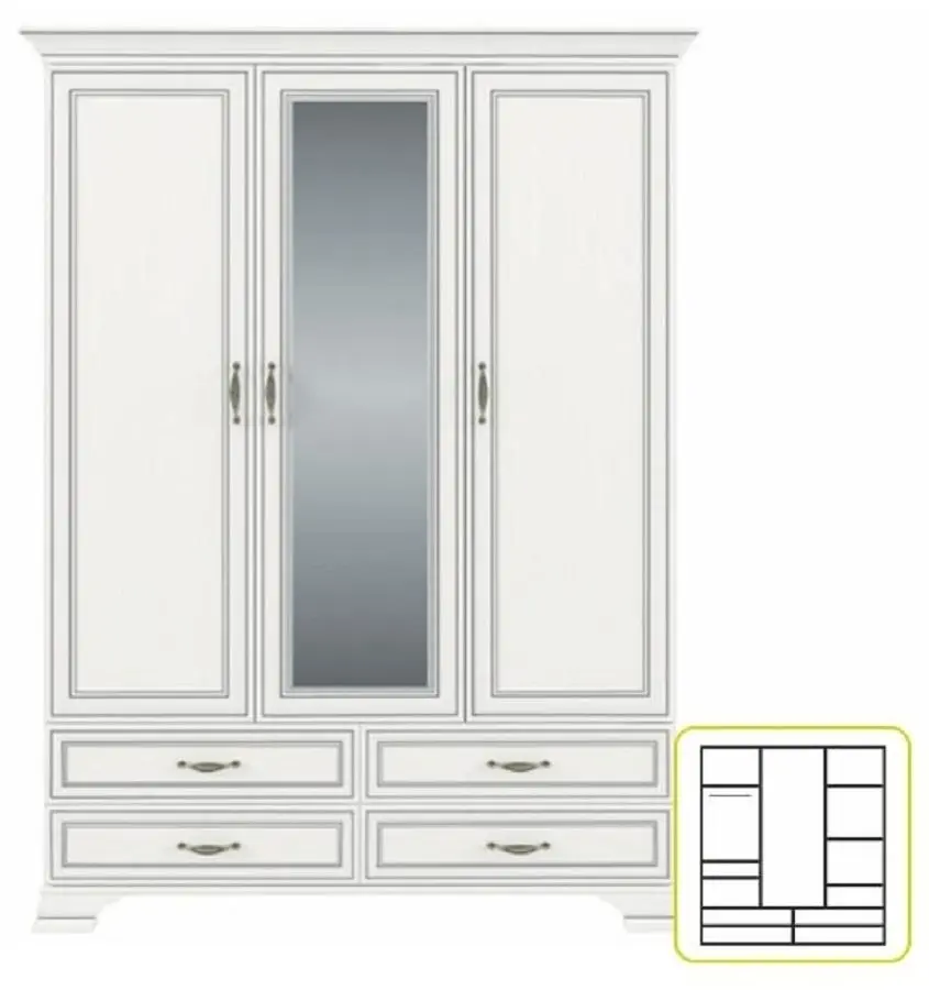 Dulap Mobhaus Tiffy 01 3D4S (Woodline Cream)