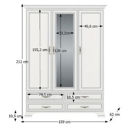 Dulap Mobhaus Tiffy 01 3D4S (Woodline Cream) Thumb