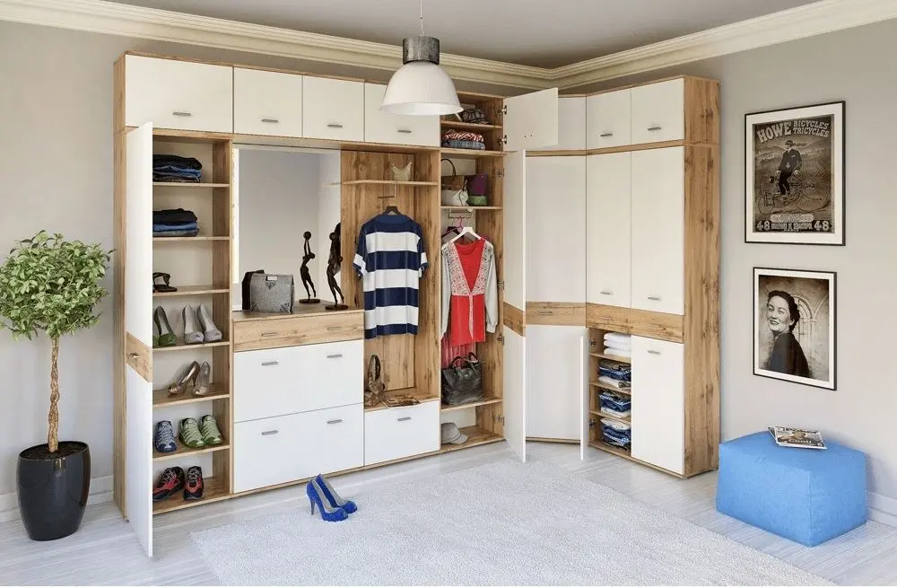 Шкаф угловой Mobhaus Cyril Typ 3 (Wotan Oak/White)