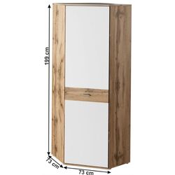 Шкаф угловой Mobhaus Cyril Typ 3 (Wotan Oak/White) Thumb