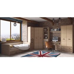 Dulap de colt Mobhaus Diaz 2D (Madura Oak/Wellington) Thumb