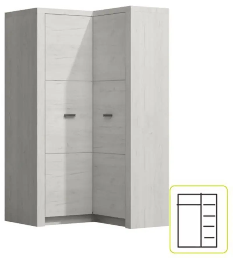 Шкаф угловой Tempo Kondela Infinity I-14 (Ash White)