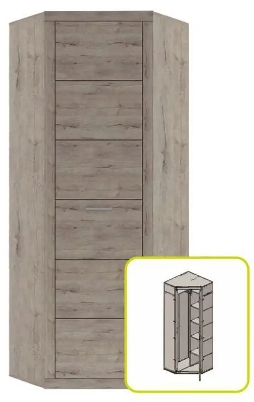 Шкаф угловой Mobhaus Orestes 1D (Sanremo Oak) - 2