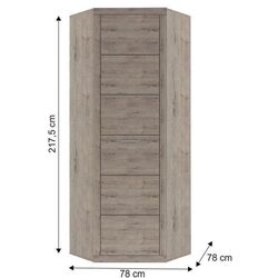 Шкаф угловой Mobhaus Orestes 1D (Sanremo Oak) Thumb