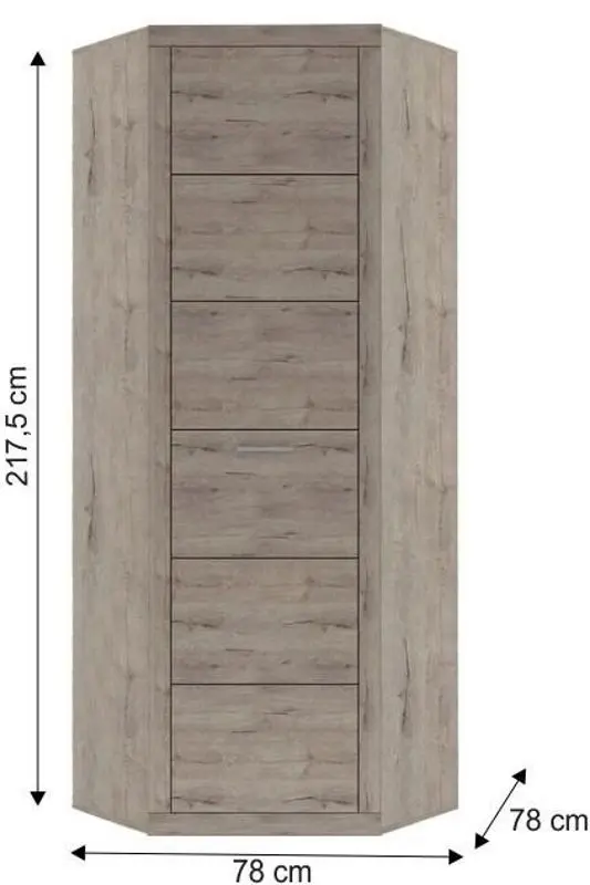 Шкаф угловой Mobhaus Orestes 1D (Sanremo Oak) - 4