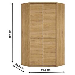 Шкаф угловой Mobhaus Sheldon Typ 21 (Shetland Oak) Thumb