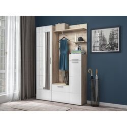 Penal Mobi Layn 08.122 (Craft Oak Gray/White Gloss) Thumb