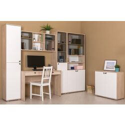 Dulap Mobi Boston 13.156 (Endgrain Oak Elegant/Milk Ricamo Soft) Thumb