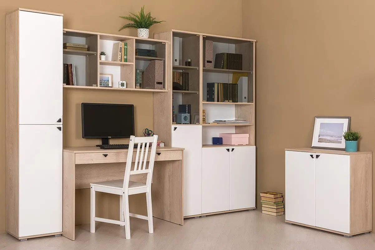 Dulap Mobi Boston 13.156 (Endgrain Oak Elegant/Milk Ricamo Soft) - 2