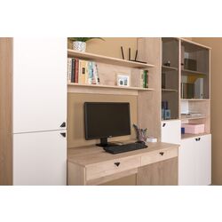 Dulap Mobi Boston 13.156 (Endgrain Oak Elegant/Milk Ricamo Soft) Thumb